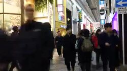 People at Dotonbori Street Night, Osaka, Japan Timelapse Stock Footage