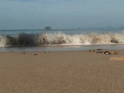 Sandy Beach Scene Stock Footage