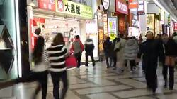 People at Dotonbori Street Night, Osaka, Japan Timelapse Stock Footage