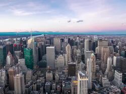 HD Time-lapse: New York City Skyline aerial view Stock Footage