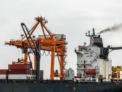 Cargo Container Port TimeLapse Stock Footage