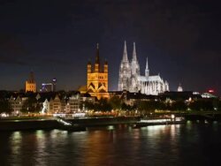 Cologne Skyline Stock Footage