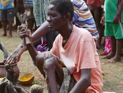 CU ZO Man in Voodoo Ceremony / Togo Stock Footage