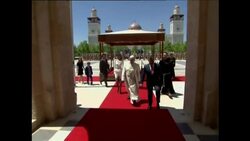 4:3 Pope Francis meets King Abdullah II, Queen Rania News Clip