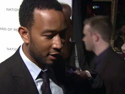 INTERVIEW: John Legend talks about what brought him out tonight, composing music for Waiting For 'Superman'  Stock Footage