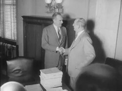 Secretary of State Dean Acheson testifies at MacArthur hearing Stock Footage