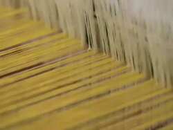 Native Silk Weaving Stock Footage