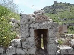 Castle, Accrocorinthos, Greece Stock Footage