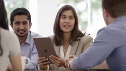 Discussing Business Strategies Stock Footage