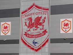 General Views Outside Cardiff City Stadium Stock Footage