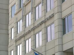 U.S. Immigration and Customs Enforcement, Department of Homeland Security Building in Washington DC Stock Footage