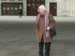 P D James at Celebrity Video Sightings Stock Footage