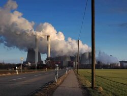 CRANE: Power Plant Stock Footage