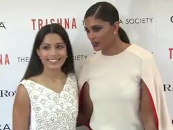 Freida Pinto, Rachel Roy at The Cinema Society With Rachel Roy & Circa Host A Screening Of "Trishna" Stock Footage
