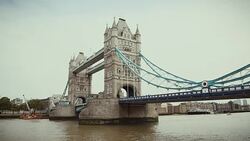 Tower Bridge in London, England Stock Footage