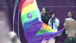 CLEAN : Tens of thousands march to support Spanish anti austerity party News Clip