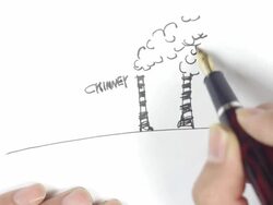 Hand-painted contaminated earth Stock Footage