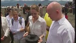 Actress and UK foreign secretary visit to raise awareness of war zone rape News Clip