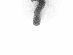 QUESTION MARK : focus, dust, white back - (TRANSITION) Stock Footage