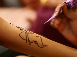 Henna Pattern Stock Footage