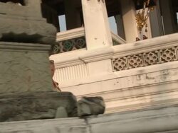 MS PAN Two women walking at Wat Phra Kaew (Temple of the Emerald Buddha), Bangkok, Thailand Stock Footage