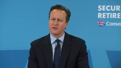 David Cameron PM speaks at SAGA in Hastings News Clip