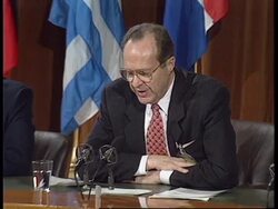 BELGIUM: BRUSSELS: WILLIAM PERRY ON POSSIBLE UN WITHDRAWAL News Clip