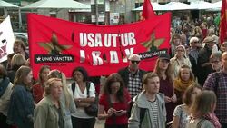 CLEAN : Anti-war protests in Sweden for News Clip