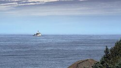 Indian Head State Park lighthouse on an island Stock Footage