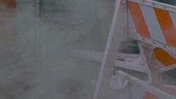 Construction site. Heating main repairs Stock Footage