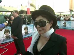 INTERVIEW Yoko Ono on George Harrison being a genius at the George Harrison: Living In The Material World UK Premiere at London England. (Footage by WireImage Video/Getty Images Entertainment Video) Stock Footage