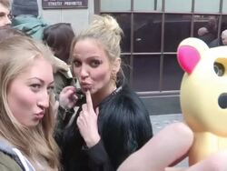 Sarah Harding at BBC Radio One Stock Footage