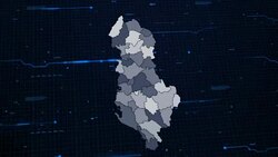 Albania network map Stock Footage