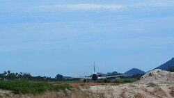 Plane landing Stock Footage