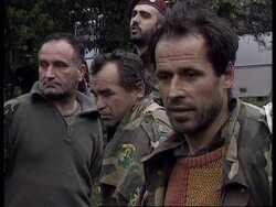 BOSNIA: CAPTURED SOLDIERS PARADED BY SERB PARAMILITARY LEADER News Clip