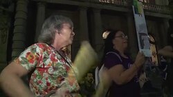 CLEAN : Brazilian women protest against macho impeachment process News Clip