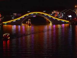 Canal bridge Stock Footage