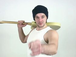 Electric guitar smashing Stock Footage