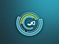 Blue Circle Spins (Loopable) Stock Footage