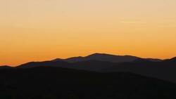 Pyrenees mountains at dawn- plane flying Stock Footage
