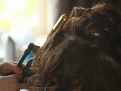 Hair salon, hairstylist Stock Footage