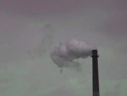 Chimney smoke pollution Stock Footage