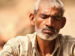 Potter making earthen pots, Faridabad, Haryana, India Stock Footage