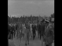 SYND 5 6 67 GREEK ROYALS ATTEND A GYMNASTIC DISPLAY IN ATHENS News Clip