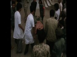 SYND 8 2 75 WAR CASUALTIES AT HOSPITAL Instructional Video