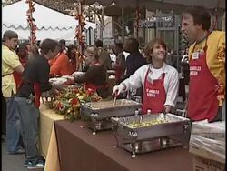 Los Angeles Mission Thanksgiving Stock Footage