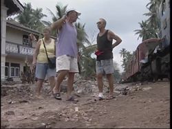 Reconstruction effort in Tsunami disaster area News Clip