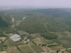 WS AERIAL View of Tarascon city / Languedoc Roussillon, France Stock Footage