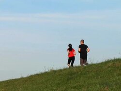 HD: Couple Jogging Stock Footage