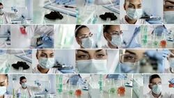Laboratory. Video Wall Stock Footage